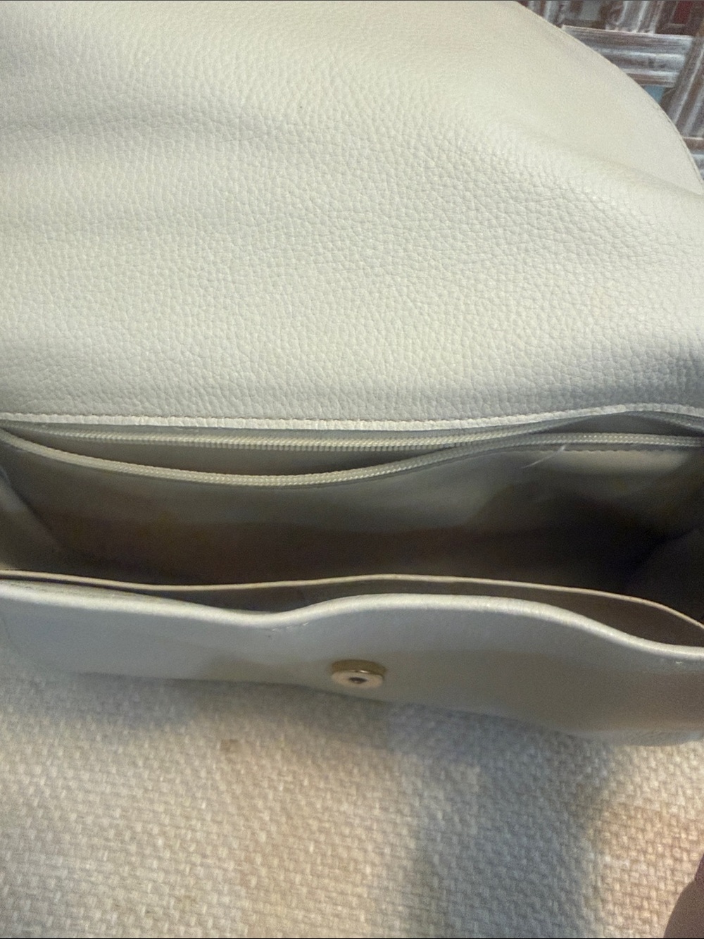 Longchamp Cream Leather Crossbody Shoulder Bag - Picture 3 of 6